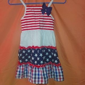 Young land american flag dress